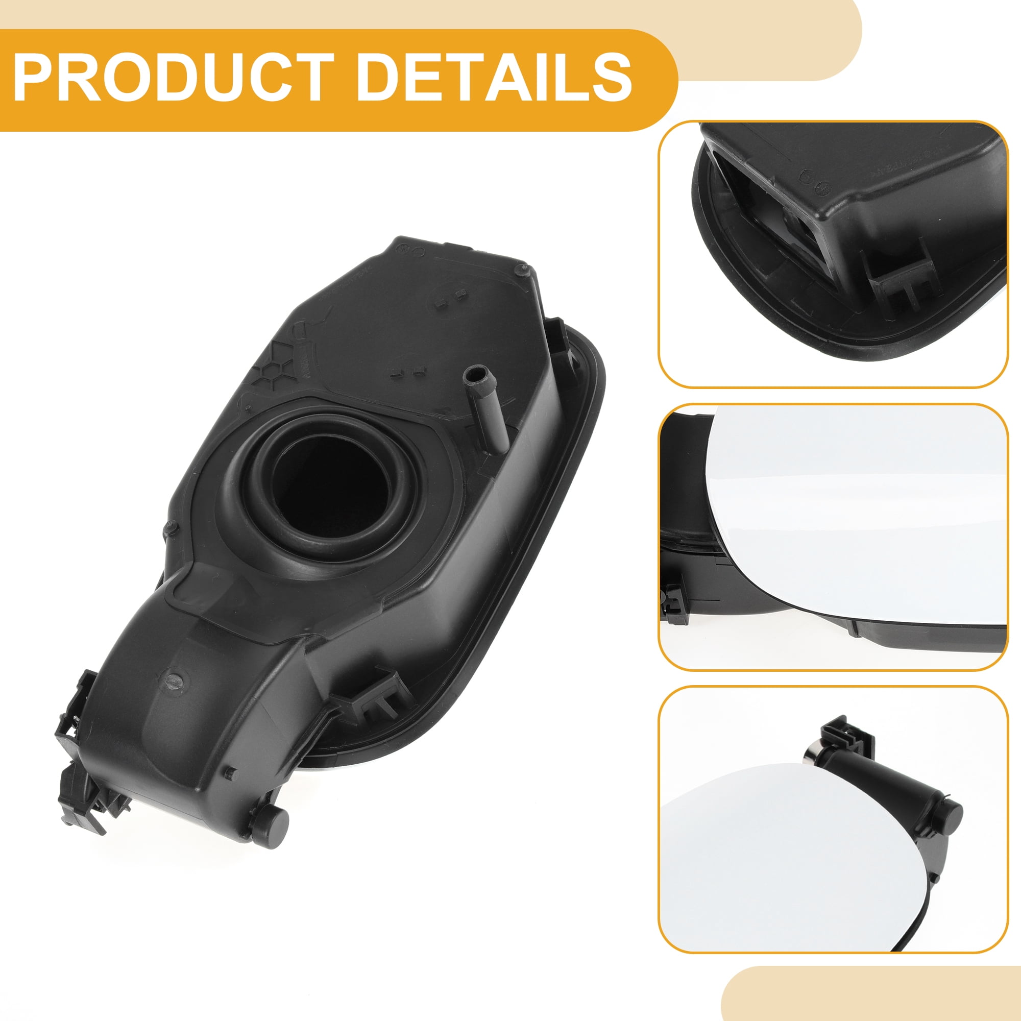 Unique Bargains Fuel Tank Door Cap for Mercedes-benz W205 2014-2021 Filler Cover White