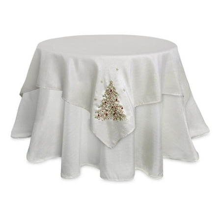 UPC 257554346478 product image for Pack of 2 Elegant Metallic Silver Table Toppers with Green & Red Festive Christm | upcitemdb.com