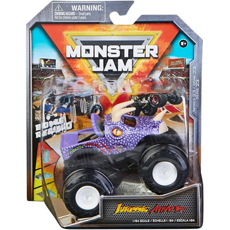 Monster Jam 2022 Spin Master 1:64 Diecast Truck with Bonus Accessory: Arena Favorites Jurassic Attack