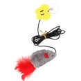 thumbnail image 3 of 2x Puerta Colgante Juguetes para Gatos Juguete de Plumas Juguetes Teaser con Ventosa Pegajosa Puerta de Juguete de Felpa para Gatos con Sonido para Ga 2 piezas, 3 of 8