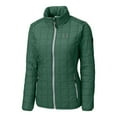 thumbnail image 2 of Women's Cutter & Buck Heather Green Hawaii Warriors Rainier Eco Insulated Puffer Full-Zip Jacket, 2 of 3