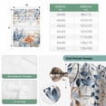 thumbnail image 6 of Blue Coastal Tie Up Curtains for Windows, Adjustable Balloon Window Shades, Summer Beach Starfish Weeping Eucalyptus Wooden Kitchen Window Treatments Farmhouse Short Curtains with Rod Pocket 42"x45", 6 of 8