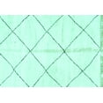 thumbnail image 1 of Ahgly Company Machine Washable Indoor Rectangle Solid Turquoise Blue Modern Area Rugs, 4' x 6', 1 of 4