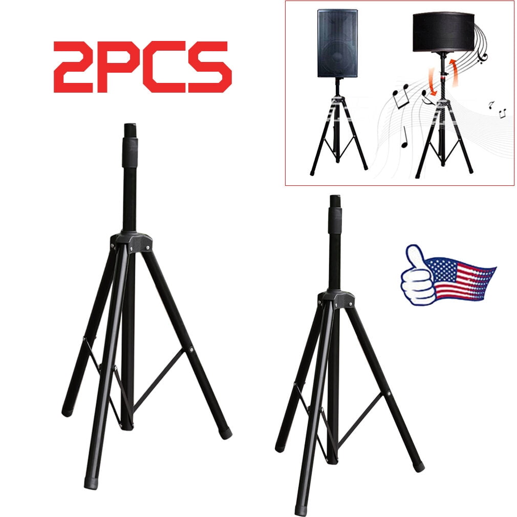 Pair(2PCS) Retractable Heavy Duty Tripod PoleMount DJ PA Speaker Stand Bracket