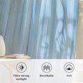 thumbnail image 6 of Light Blue Sheer Curtains 45 Inch Length, Light Filtering Voile Curtain Panel, Modern Abstract Art Ombre Striped Rod Pocket Drapes Window Treatments for Living Room Bedroom 52"x45", 6 of 9