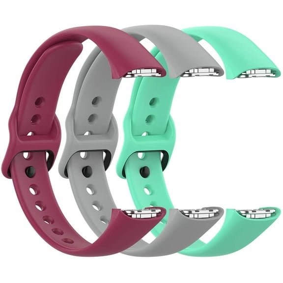 Tianle 3 Pack Compatible with Samsung Galaxy Fit SM-R370 Bands, Adjustable Soft Silicone Replacement Watch Band Straps Wrist Bands Bracelet Fit Samsung Galaxy Fit Fitness Smartwatch for Women Men