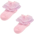 thumbnail image 2 of CPNG Baby Frilly Ankle Socks Girl Non Slip Toddler Girls Stockings Cotton Bow Ruffle Lace Newborn Long Socks Infant Winter Cute Dress Sock, 2 of 4