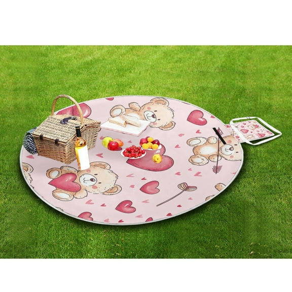 Picnic Blankets Teencool Beach Blanket Creatively Love Parade Pattern Outdoor Blanket for Travel