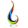 16 Inch Rainbow Note Murano Style Glass Centerpiece