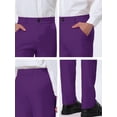 thumbnail image 6 of Unique Bargains Men's Business Pants Classic Fit Solid Color Suit Trousers with Pockets 30 Purple, 6 of 6