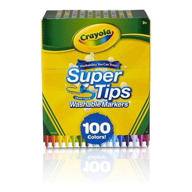 100 Plumones Super Tips Crayola Lavables