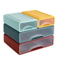 thumbnail image 5 of 4 Drawers Stackable Office Storage Box Desktop Organizer Plastic Container Set, 5 of 25