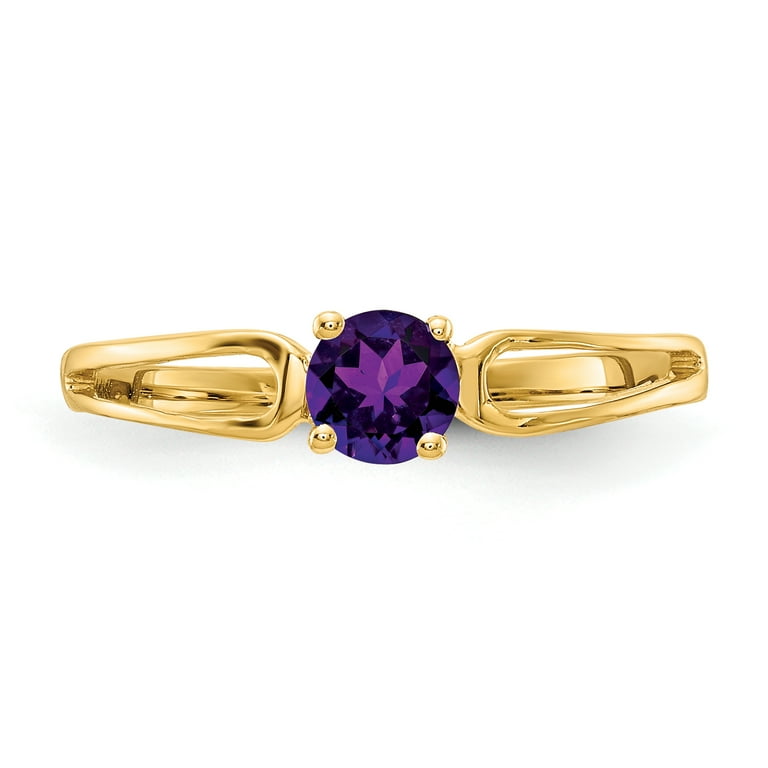 Primal Gold 14 Karat Yellow Gold Amethyst Ring Walmart