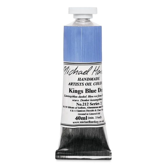 Michael Harding Artists Oil Color - Kings Blue Deep, 40 ml tube
