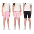 thumbnail image 3 of Hind Girls 3 Pack Active Bike Shorts, Size 5-16, 3 of 3