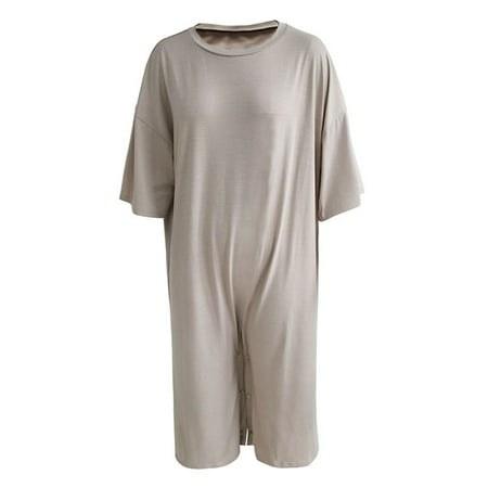 

Women s Piece Pajamas Loose Casual 3/4 Sleeve Nightgown Oversize Sleepwear