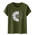 thumbnail image 5 of Outfmvch t shirts for women Summer T Shirt Plus Size Loose Girl Short Sleeve Graphic Casual Tees womens tops Army Green, 5 of 6