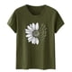 thumbnail image 4 of Gibobby Playera de Verano para Mujer Camiseta de verano de girasol para mujer, blusa holgada de talla grande, camisetas casuales gráficas de manga corta(Verdemilitary,CH), 4 of 5
