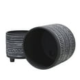 thumbnail image 3 of Modern Footed Planters for Home Decor - Flower Pots for Indoor and Outdoor Plants - Decorative Plant Pots for Living Room, Patio Accent, or Plant Stand Indoor - Set of 2, 8", 6", Black & White, 3 of 8