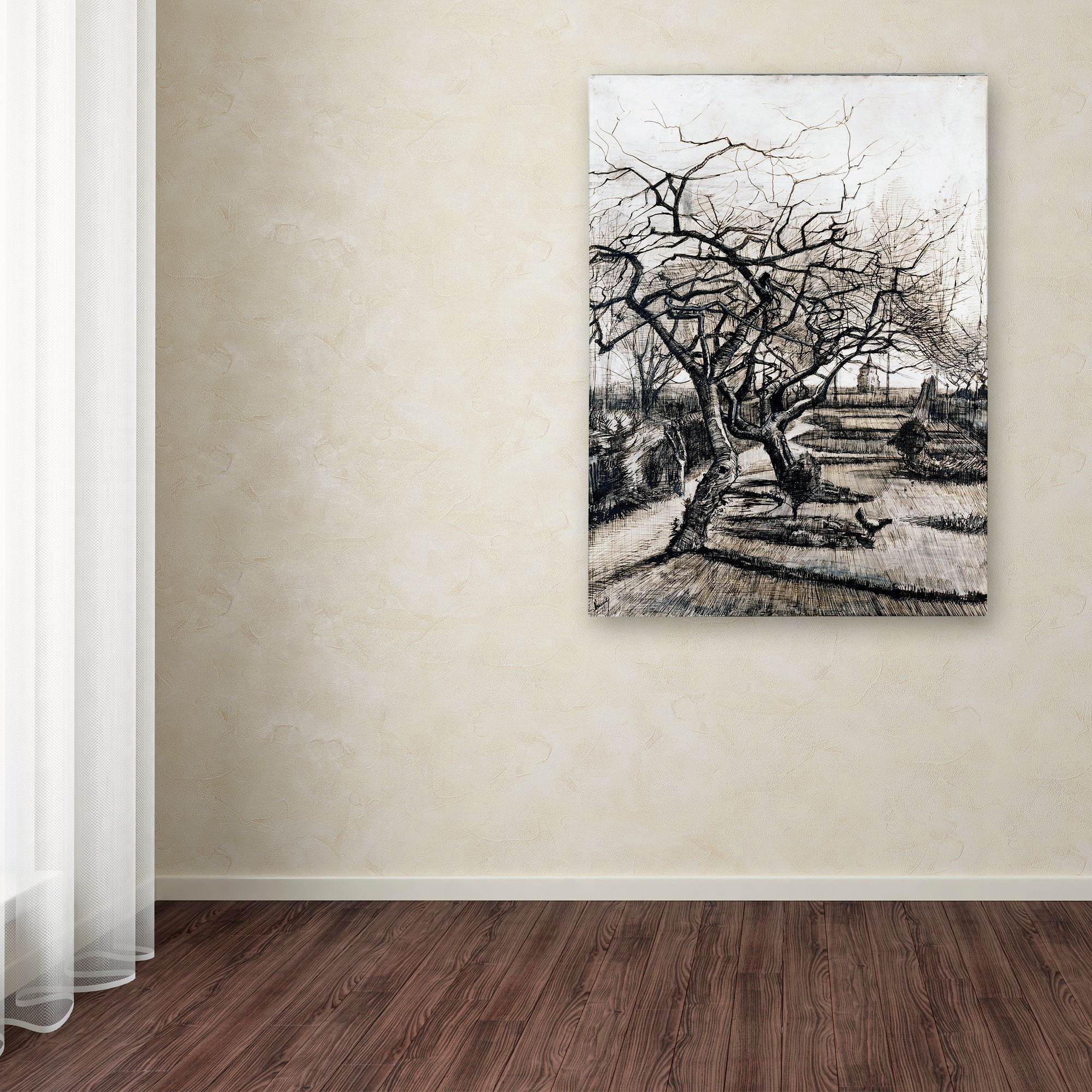 Van Gogh 'The Parsonage Garden At Nuenen In Winter' Canvas Art