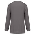 thumbnail image 5 of Holzkary Linen Tops for Women Loose Fit 3/4 Sleeve Gauze Shirts Casual Drop Shoulder Lightweight Three Quarter Blouses Solid Color Cotton Linen Round Neck and Nine Quarter Sleeves Shirt Grey M, 5 of 9