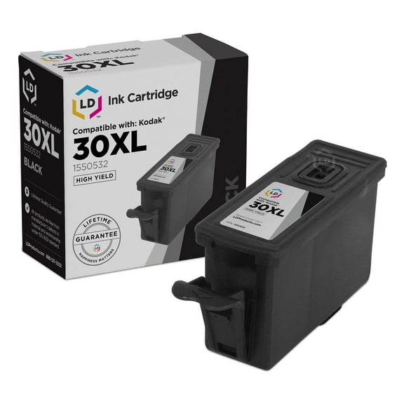 LD Compatible Ink Cartridge Replacement for Kodak 30XL 1550532 High Yield (Black)