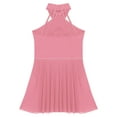 thumbnail image 6 of TSSOE Kids Girls Lyrical Modern Dance Dress Sleeveless Backless Leotard Dress Performance Costume Pink 16, 6 of 7