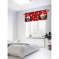 thumbnail image 3 of Christmas Gnome Valances for Windows, Snowflake Xmas Balls Light Filtering Window Treatment Valances, Rod Pocket Small Curtains for Kitchen/Bathroom, 42"x18", 3 of 9