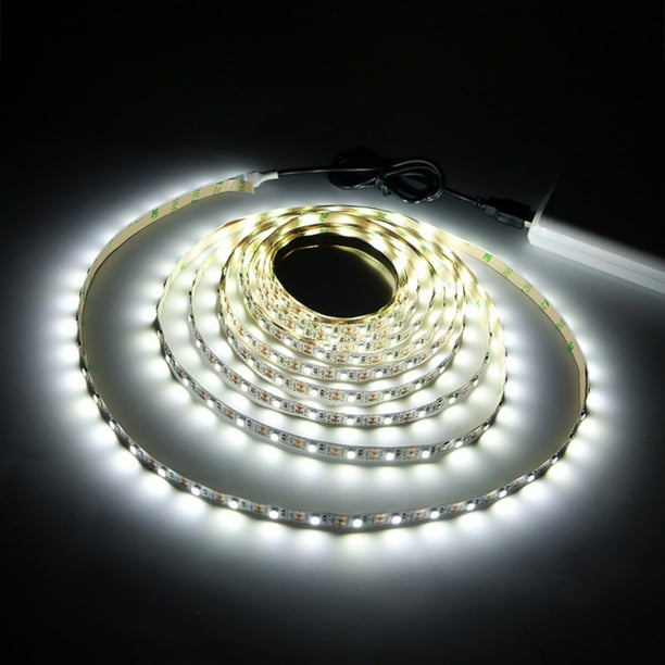 1M-5M 5V LED Strip Lights Cool Warm White Camping USB Powered Cable ...