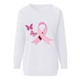 thumbnail image 5 of Olyvenn Womens Breast Cancer Awareness Sweatshirt Shirts Long Sleeve Funny Pink Ribbon Heasrt Graphic Pullover Tops White XL, 5 of 6