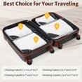 thumbnail image 3 of Merax Luggage Sets with Compression Packing Cubes, Hardside Expandable 4 Piece Suitcase Set with Spinner Wheels, Durable Lightweight Luggage with TSA Lock-16+20+24+28,Black and Brown, 3 of 7