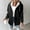 Black, variant on GaThRRgYP Chic Lounge Jacket for Ladies Autumn Winter,Women's Solid Color Long-sleeved Long-sleeved Hooded Casual Coat White M