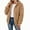 Q5-Khaki, variant on Fleece Jackets for Women Cable Knit Hooded Zip Up Warm Coat Loose Fit Fuzzy Elastic Cuffs Jacket Outdoor Fall Winter Trendy Outerwear for Cold Weather