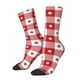 thumbnail image 1 of Fotbe Red Plaid Daisy Calcetas Largas con Estampado para Hombre y Mujer – Calcetas de Compresión Transpirables y Elásticas, Viajar y Uso Diario Talla 5-11, 1 of 6