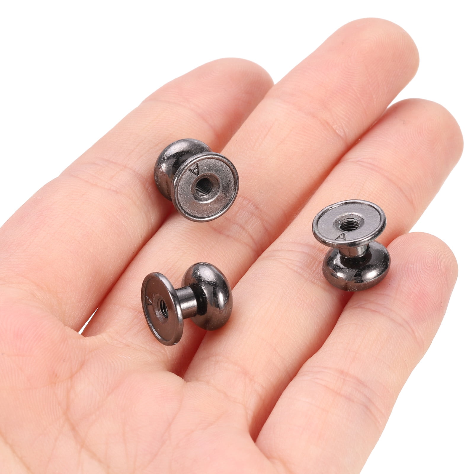 Unique Bargains Mini Round Knobs Small Drawer Pulls for Cabinets 0.38" x 0.4" Gray
