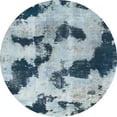 thumbnail image 1 of Ahgly Company Machine Washable Indoor Round Abstract Light Steel Blue Area Rugs, 8' Round, 1 of 7