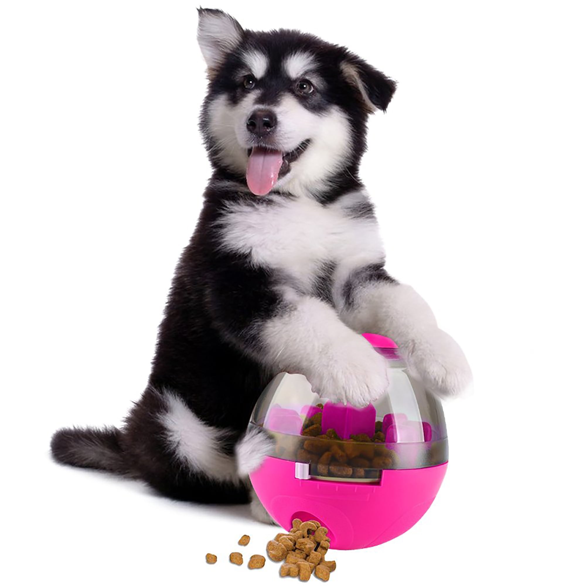 Kepooman Pet Slow Feeder Treat Ball for Small Medium Large Dogs, Food Dispensing Bowl Interactive Dog Toy, Red Kepooman Pet Slow Feeder Treat Ball for Small Medium Large Dogs, Food Dispensing Bowl Interactive Dog Toy, Red