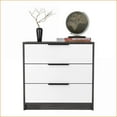 thumbnail image 5 of Dressers 3 Drawer Smokey Oak/White Finish | Multicolor | Particle Board, 5 of 7