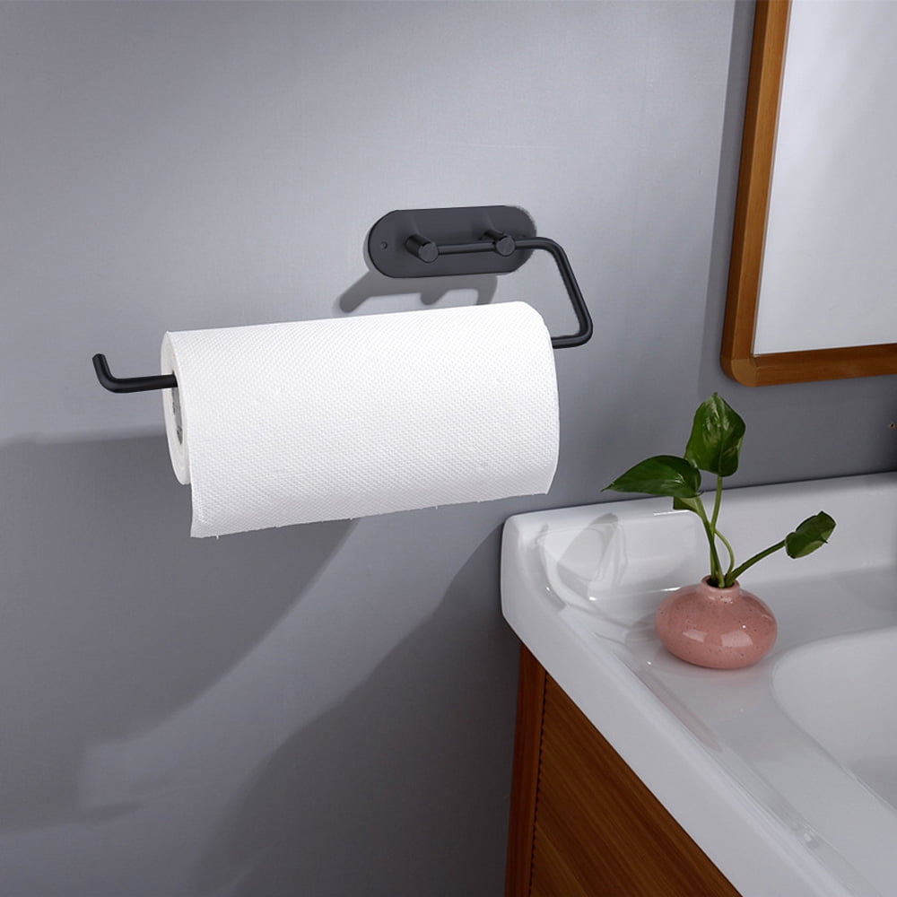 Paper Towel Holder - Under Cabinet Paper Towel Holder For Kitchen, Adhesive Paper Towel Roll Rack For Bathroom Towel, Wall Mounted Paper Towel Rack - Style 2