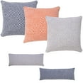 thumbnail image 3 of LR Home Ox Bay Hand-Woven Gray/White Diamond All-Natural Cotton Pillow Cover, 3 of 9