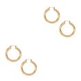 thumbnail image 2 of Minnieouse diámetro 6 cm aros circulares pendientes de declaración lisos únicos personalidad de la moda joyería de las mujeres accesorio de Oro/30mm 2piezas, 2 of 6