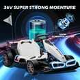 thumbnail image 5 of JoyWheels 36V Licensed BMW Go Cart for Kids, Drift Ride on Car with 400W Powerful Motor, Electric Go Cart With Light, for Kids Age 6+ 8mph,White, 5 of 10