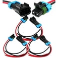 thumbnail image 1 of Vehicle power supply cable set,Cable Set Wire Male Auto Wire Kit Set 150mm Auto Wire Male Female Auto Waterproof Cable 2 Pin Waterproof Cable Male Female Cable Pin Auto Waterproof Qisuo, 1 of 6