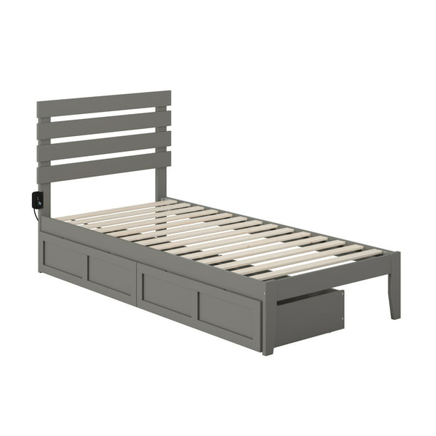 Atlantic Furniture Oxford Twin Extra, Extra Long Twin Bed Frame Dimensions