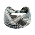 thumbnail image 3 of Gray Twist Knotted Women Head Bands Polyester Moisture Wicking Athletic Cotton Terry Cloth Sweatband for Tennis, Basketball, Running, Gym, Working Out One Size, 3 of 3