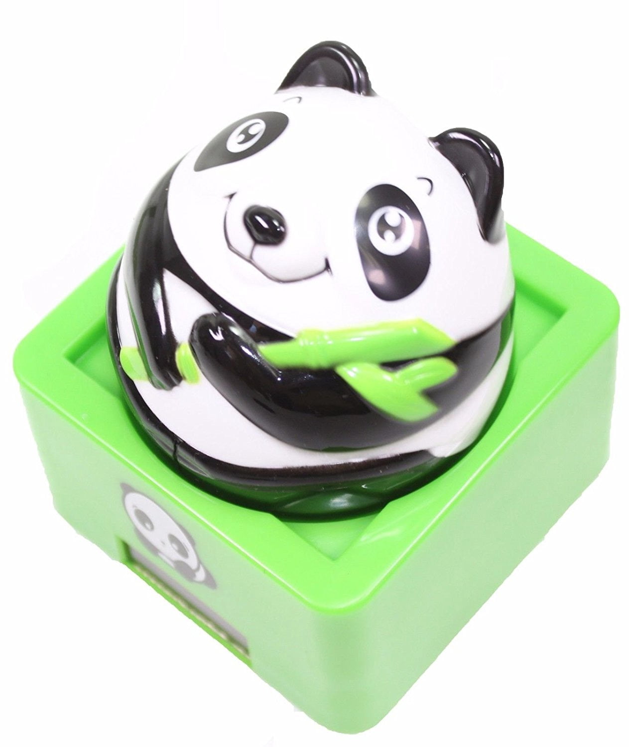 Eco Solar Power Rocking Panda with Bamboo Toy Office Home Decor.