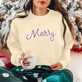 thumbnail image 4 of Craaazy Women's Christmas Shirt Long Sleeve Merry Christmas Sweatshirts Casual Pullover Tops Gifts, 4 of 9