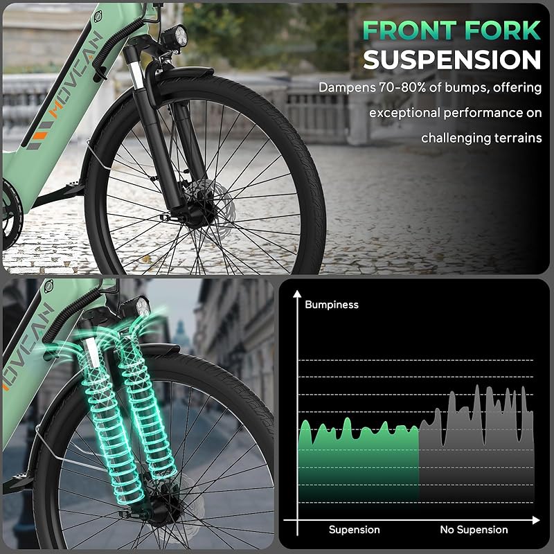 Movcan V80 Electric Bike, 1000W Motor 28MPH Ebike, 48V 13Ah Removeable Battery, 26'' Cruiser Adult Electric Bicycles up to 70 Miles