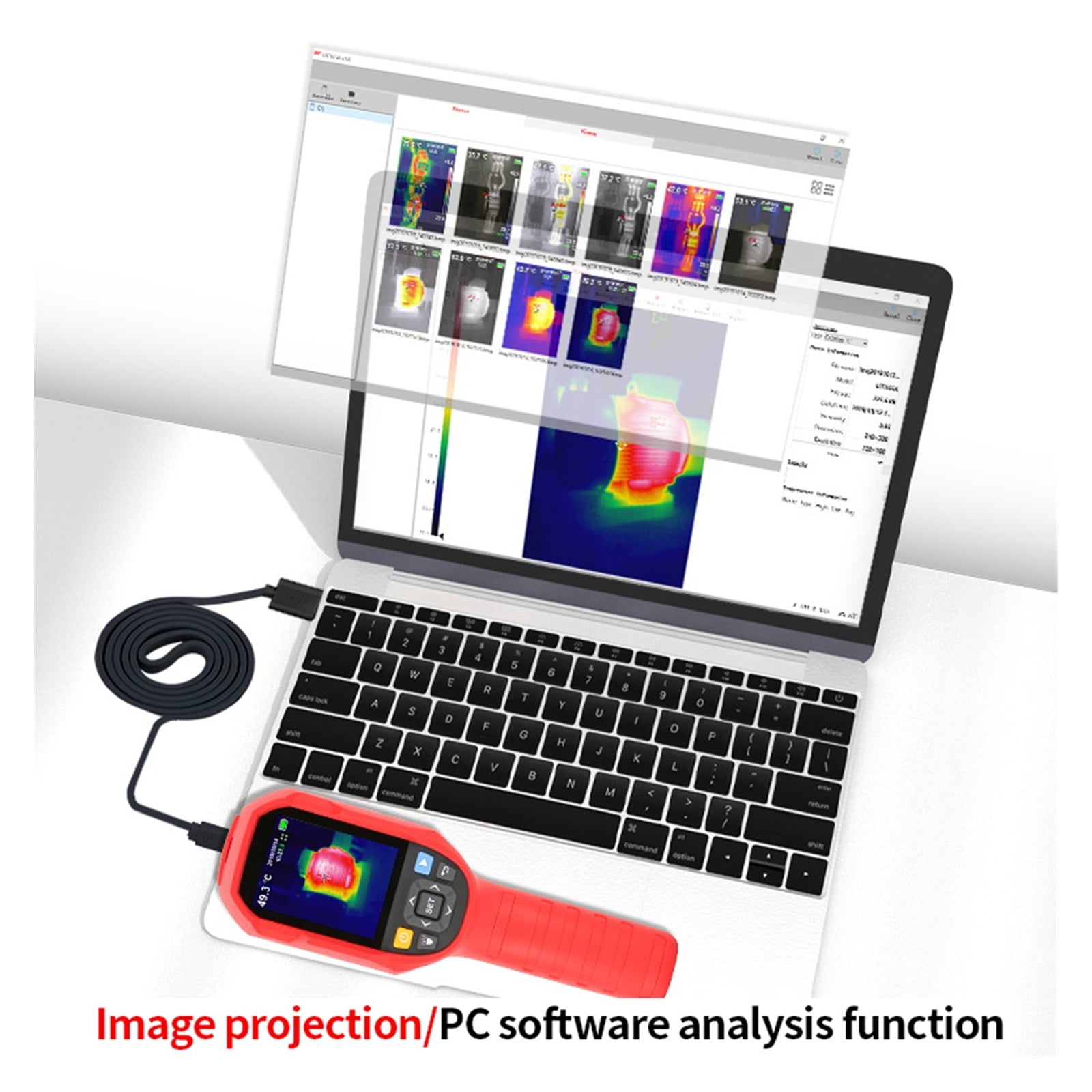 Thermal Imaging Camera, Resolution 256 X 192 Infrared Thermal Imager Handheld Thermal Imager Infrared Thermometer