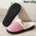 thumbnail image 4 of PPCHVOMEY Cotton Slippers for Women Indoor Bedroom Warm Fluffy Fleece Slippers Winter Soft Cozy Non-Slip Soft Plush Slip-on House Shoes, 4 of 5